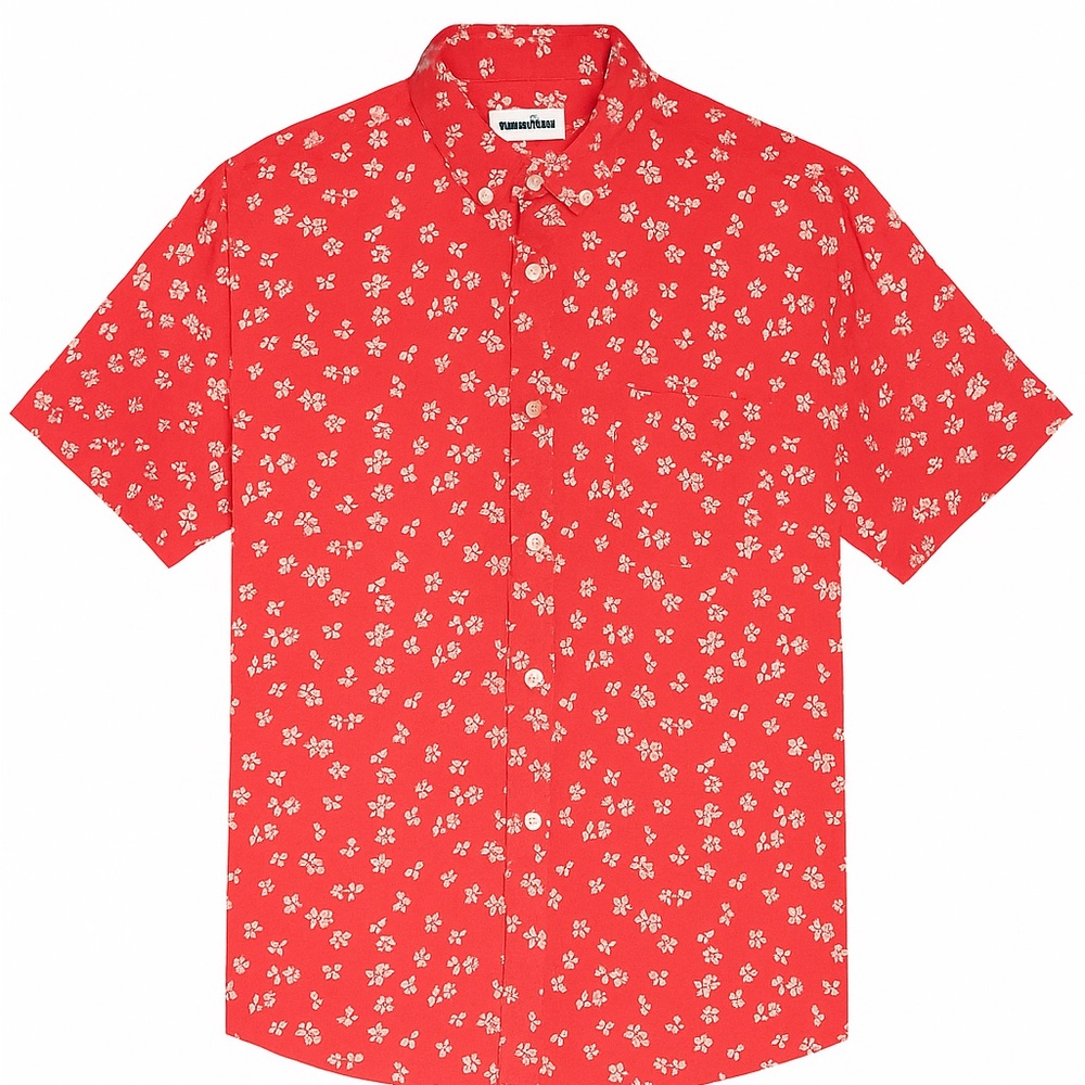 Goodfellow & Co Red and White Casual Button Down Shirt